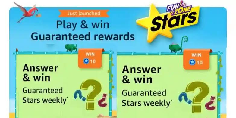 Amazon Funzone Stars Quiz Answers Today daily jackpot