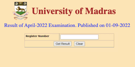 Madras University Result 2023 check UG & PG results @unom.ac.in